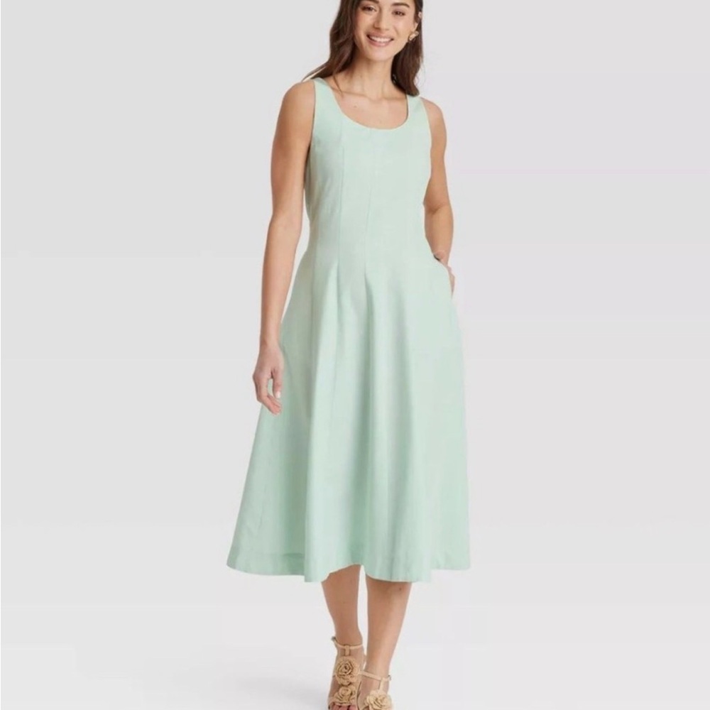 a new day Mint Sleeveless A-Line Midi Dress